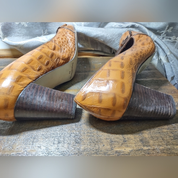 Enzo Angiolini Brown High Block Heels - Picture 4 of 5